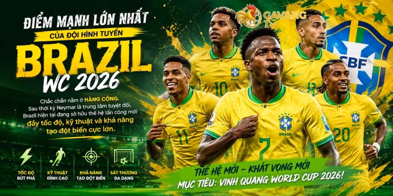 Đội hình tuyển Brazil WC 2026: Hành trình tìm lại hào quang Samba