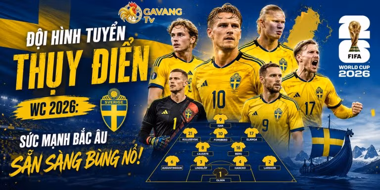 Đội hình tuyển Thụy Điển WC 2026: Sức mạnh Bắc Âu sẵn sàng bùng nổ