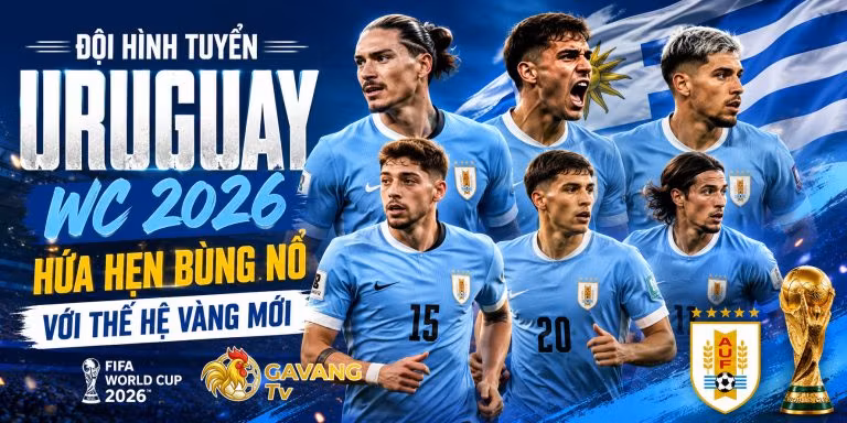 Đội hình tuyển Uruguay WC 2026 hứa hẹn bùng nổ với thế hệ vàng mới