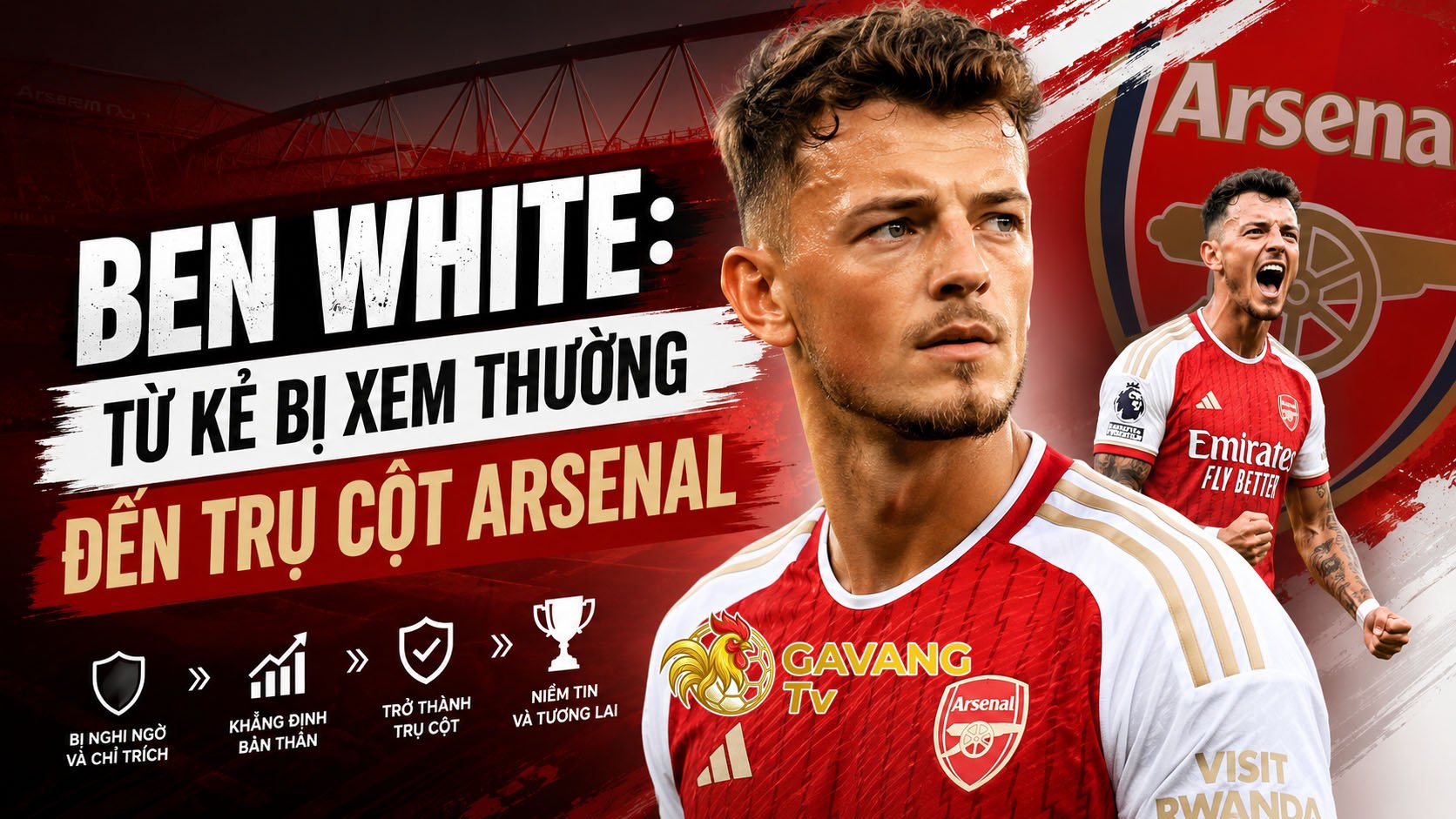 Ben White: Từ kẻ bị xem thường đến trụ cột Arsenal